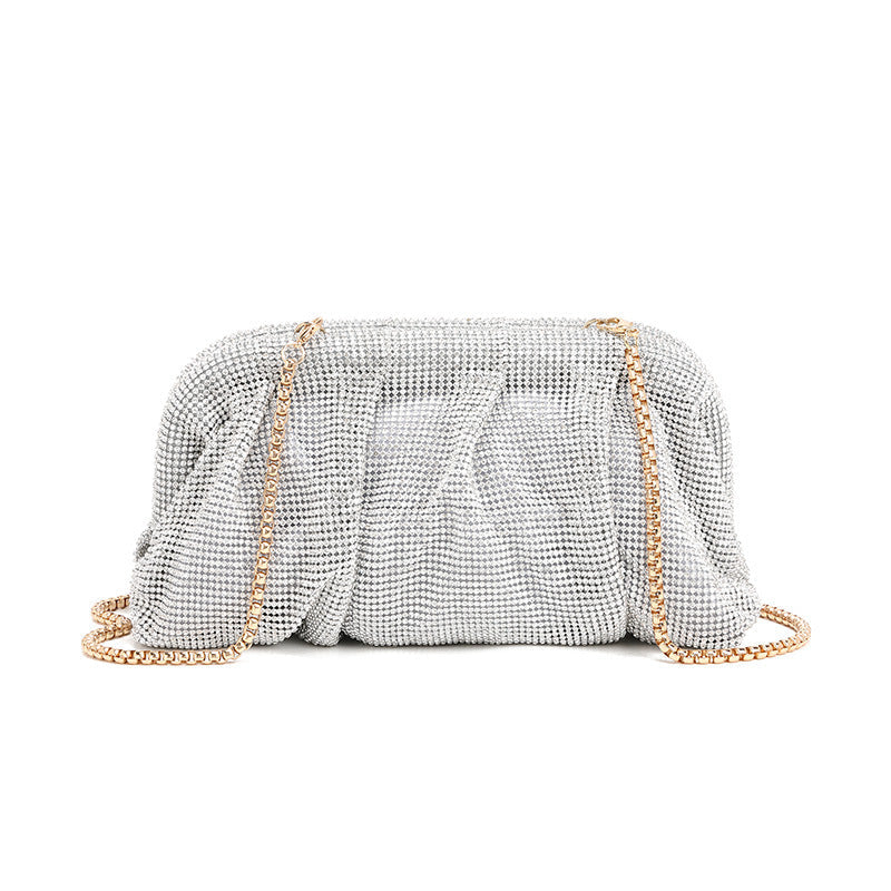 Strass Wolken Tasche Plissierte Damentasche Struktur High-End Kosmetiktasche Nischen Umhängetasche