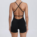 Yoga-Jumpsuit für Damen, mit Pfirsich-Hüft-Push-up und schönem Rückenausschnitt, für Outdoor-Laufen, eng anliegend, sportlich, schnell trocknend, Trainingskleidung