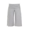 Casual Sports Cropped Pants Retro Waist Solid Color Simple Straight-Leg Pants High Waist All Matching Wide Leg Pants