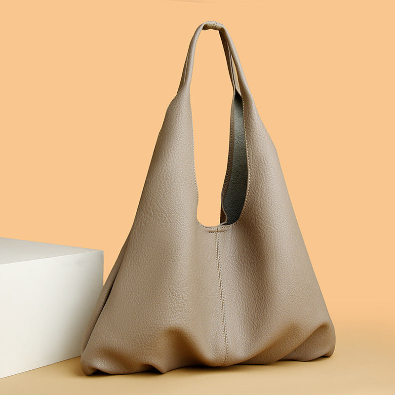 Schulter-Tragetasche für Damen, einfache Umhängetasche aus weichem Leder, Büro-Tasche, groß, 3-teilig, für Damen