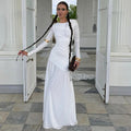 Bestseller in Damenbekleidung Sommer Slim Fit Plissiertes Rundhals-Kleid mit langen Ärmeln für Damen