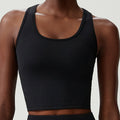 Damen Yoga Fitness Lauftop Badminton Weste mit Brustpolstern