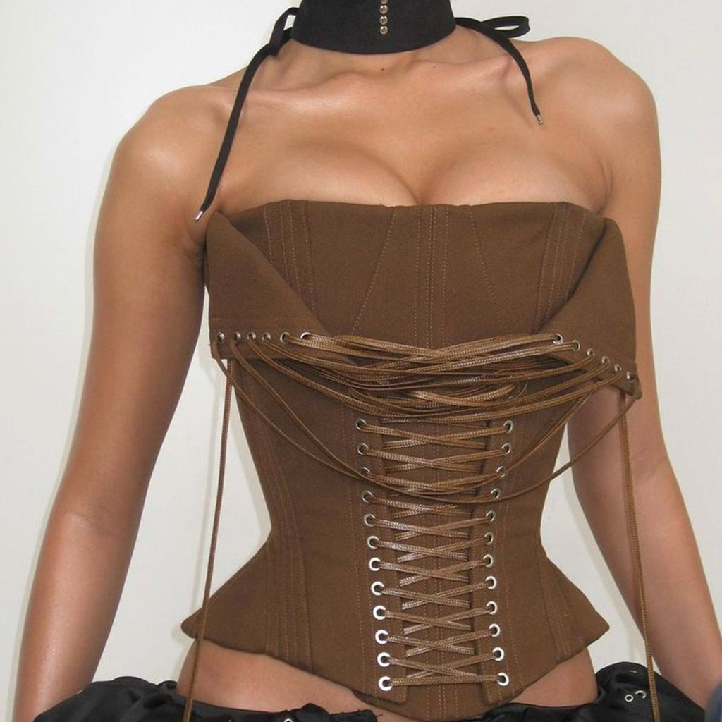 Advanced Design Sexy Boning Korsett zum Schnüren Sexy Korsett Tube Top