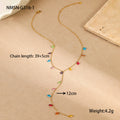 Tassel Y Chain Stainless Steel Necklace 18K Gold Plating Titanium Steel Necklace
