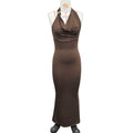 Elegantes V-Ausschnitt Neckholder-Kleid Damen Sommer Hochwertiges sexy Etuikleid
