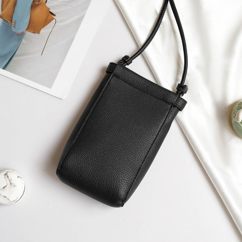 Einfache kleine Umhängetasche Vertikale Handytasche Damen Mini-Umhängetasche Klein