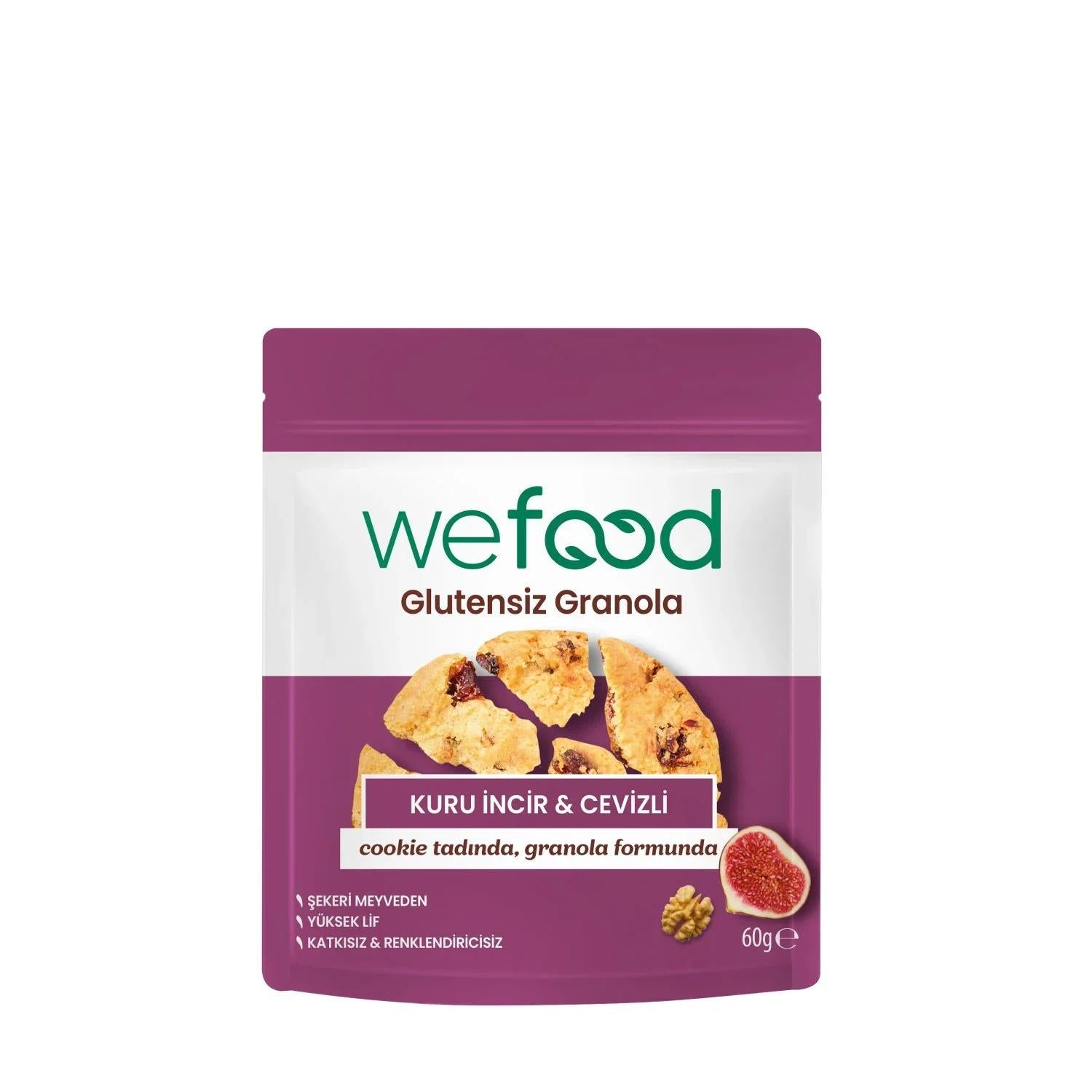 Wefood Gluten-Free Fig &amp; Walnut Granola 60g