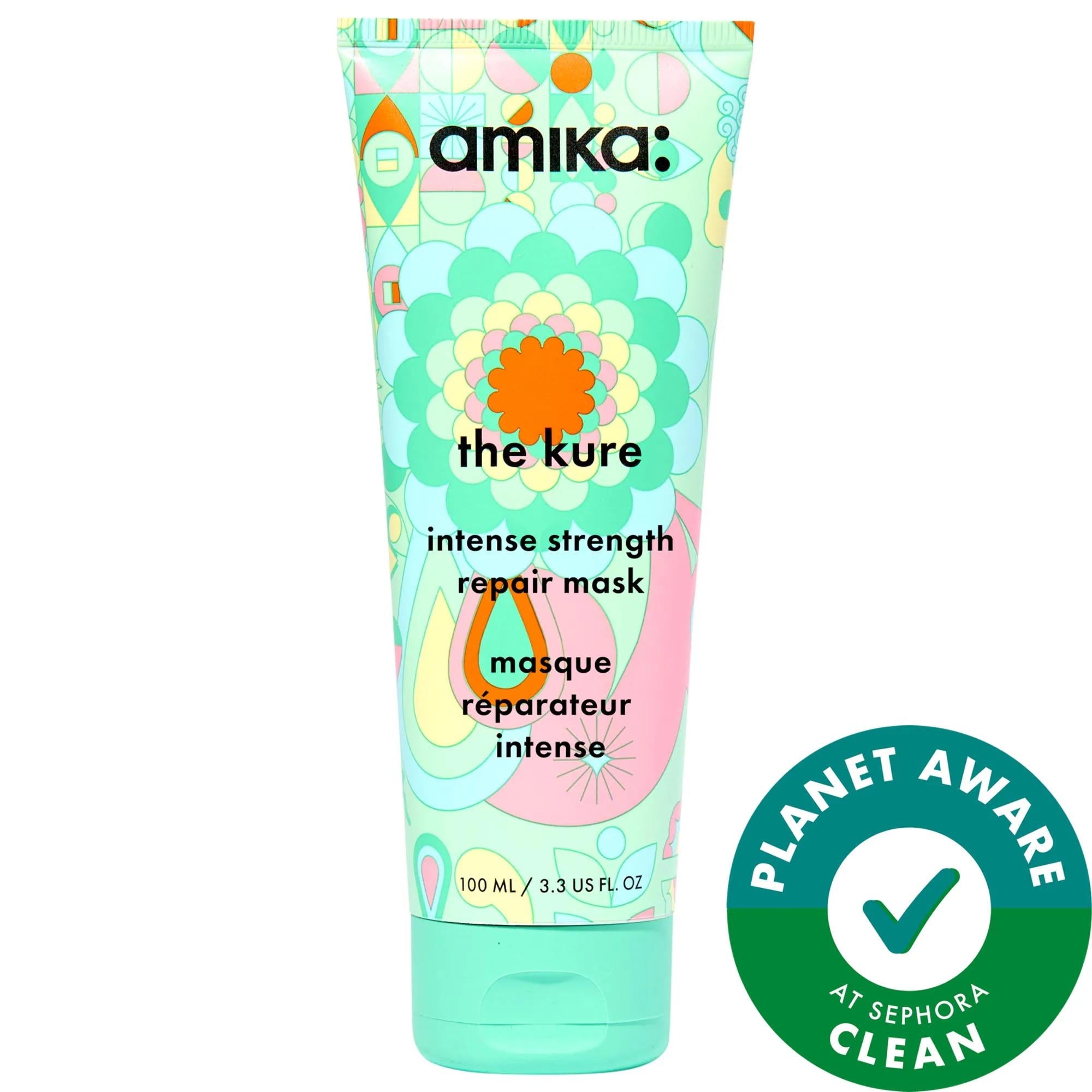 Amika The Kure Intense Repair Hair Mask: Strengthens, Hydrates &amp; Repairs Dry, Damaged Hair Ð Vegan, Cruelty-Free &amp; Color Safe Treatment