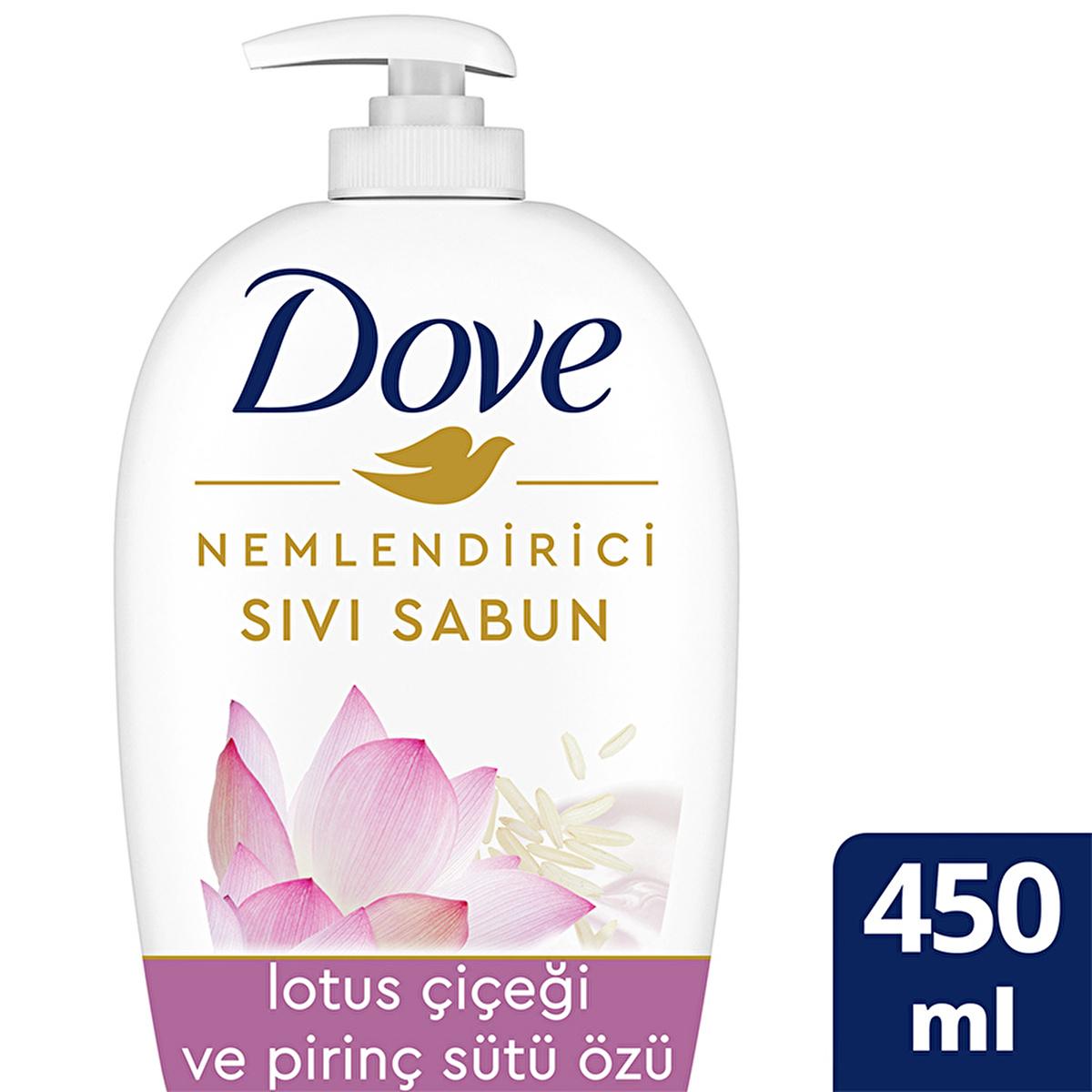 Dove Moisturizing Liquid Hand Soap with Lotus Flower &amp; Rice Milk Extract - Gentle, Dermatologically Tested, 15.22 fl oz
