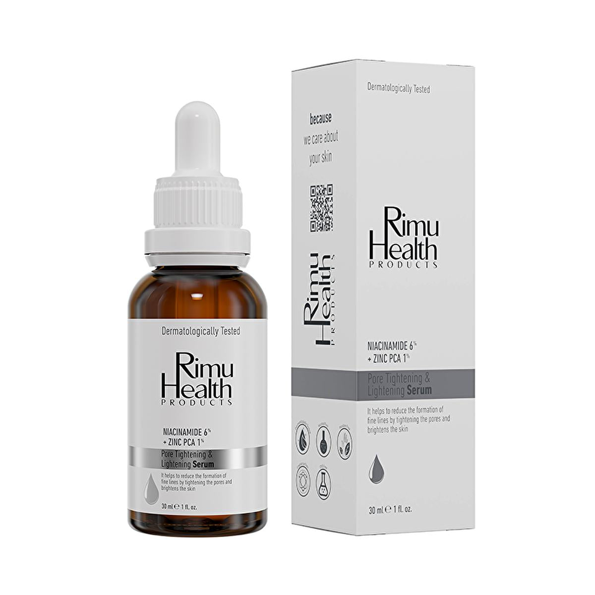 Rimu Health Niacinamide 6% Pore Tightening Serum: Blackhead &amp; Acne Treatment, Dark Spot Corrector, Oily Skin &amp; Skin Barrier Facial Serum