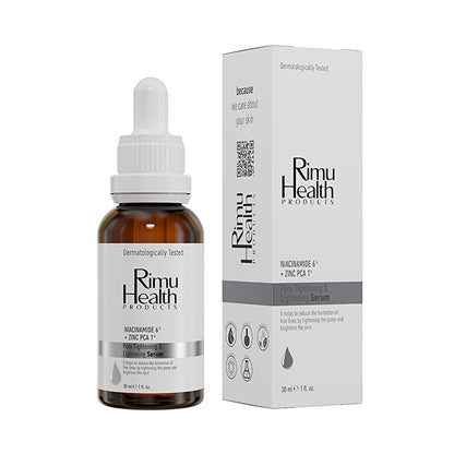 Rimu Health Niacinamide 6% Pore Tightening Serum: Blackhead &amp; Acne Treatment, Dark Spot Corrector, Oily Skin &amp; Skin Barrier Facial Serum