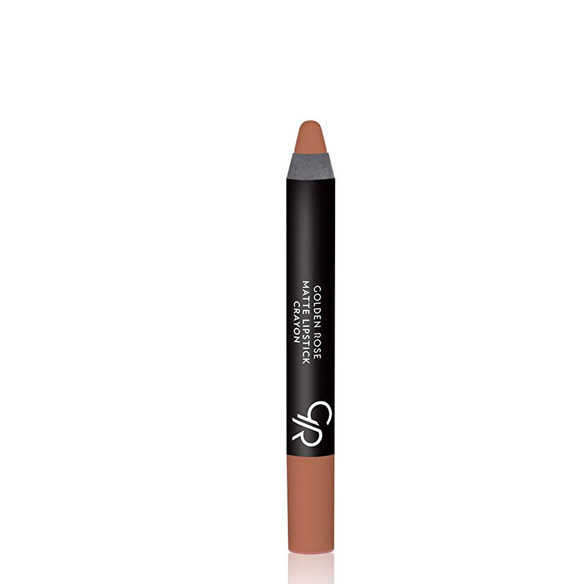 Golden Rose Matte Lipstick Crayon - Moisturizing, Paraben-Free, Dermatologically Tested Lip Color
