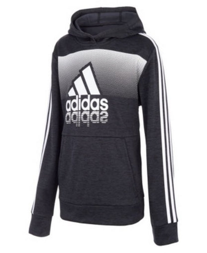 Adidas Big Boys Colorblock Melange Pullover Hoodie, Size S/8