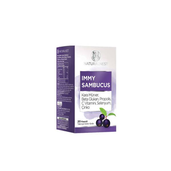Naturalnest Immy Sambucus Elderberry Supplement - Natural Immune Support with Propolis &amp; Beta Glucan