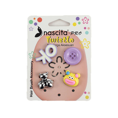 Nascita Twistlo Light Pink Hair Brush &amp; Accessory Set 4-Piece