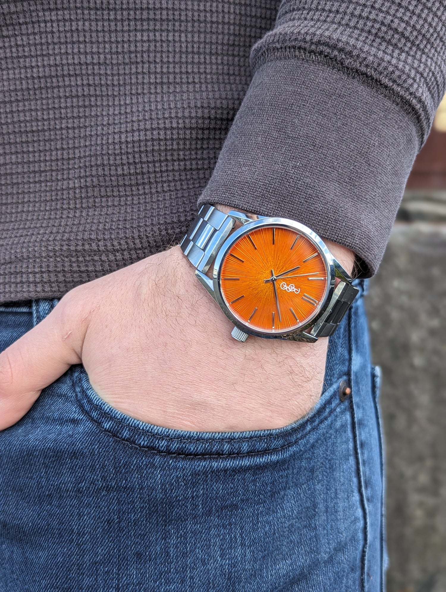 Orange Sunburst Watch