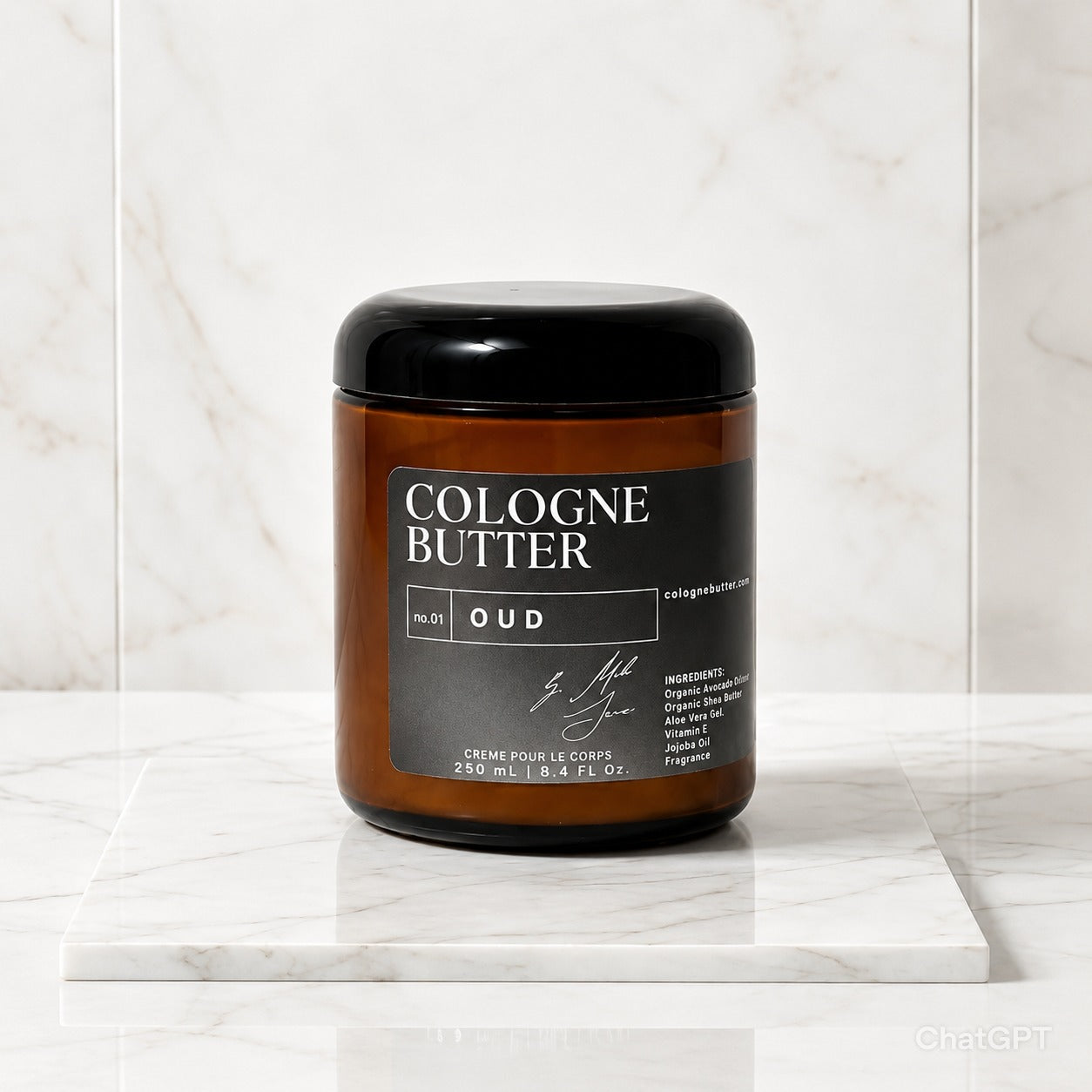 OUD - Luxury Fragrance Body Butter – Oud, Rose &amp; Warm Spice Scent Moisturizing Skin Butter | Cologne Butter
