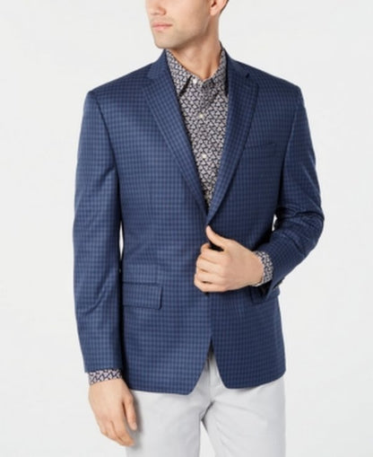 Michael Kors Mens Classic-Fit Check Sport Coat, 40R