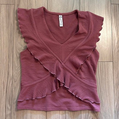 American Rag Juniors Ruffled Top, Large