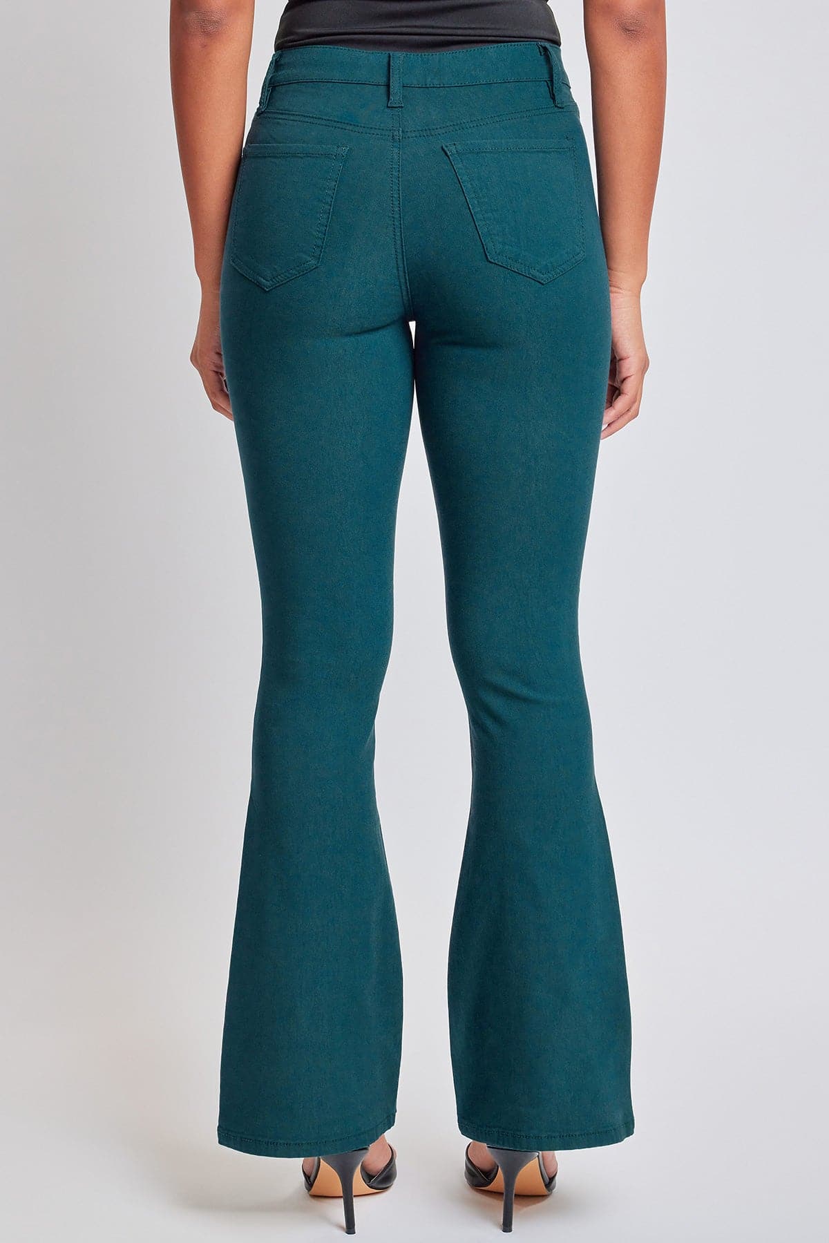 Hyperstretch High Rise Flare - Blue Steele
