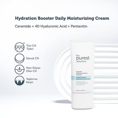 The Purest Solutions Moisturizing Face Cream with Hyaluronic Acid &amp; Shea Butter - Anti-Aging Skincare for Dry Skin