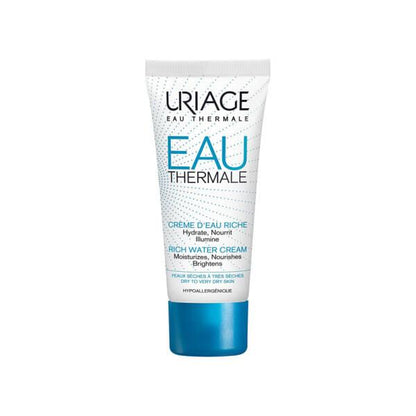 Uriage Uriage Eau Thermale Rich Water Cream 40ml - 24-Hour Hydration Moisturizing Cream for Dry Skin