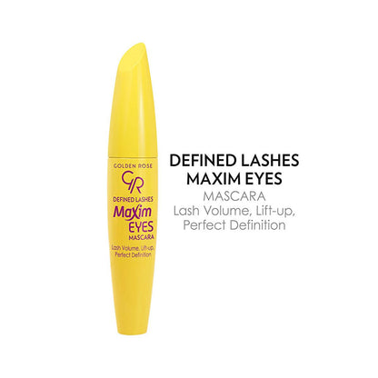 Golden Rose Maxim Eyes Mascara - Defined Lashes, Voluminous Eyelashes, Unique Formula &amp; Flexible Brush