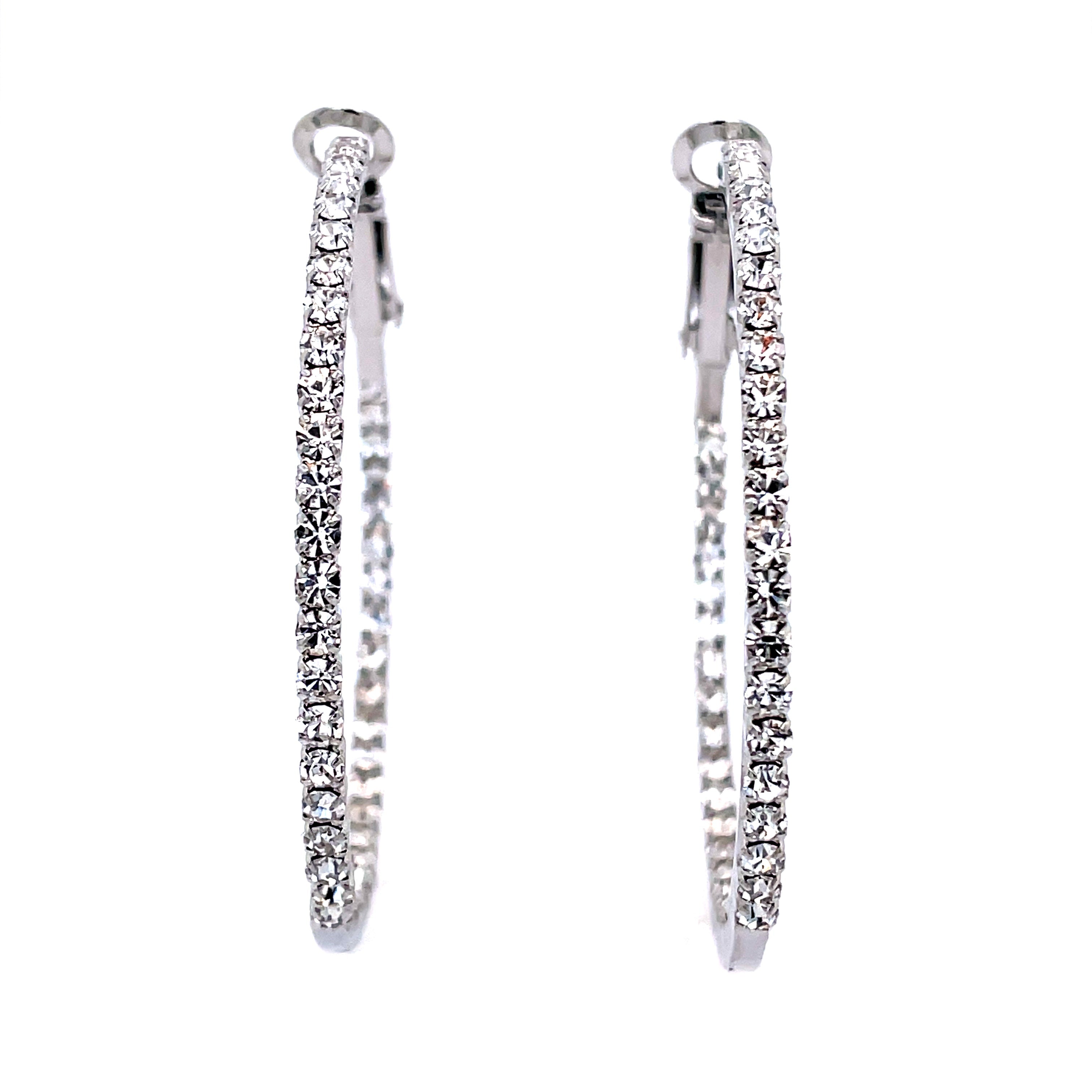 Round Crystal Hoops Collection
