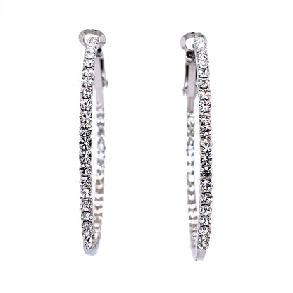Round Crystal Hoops Collection