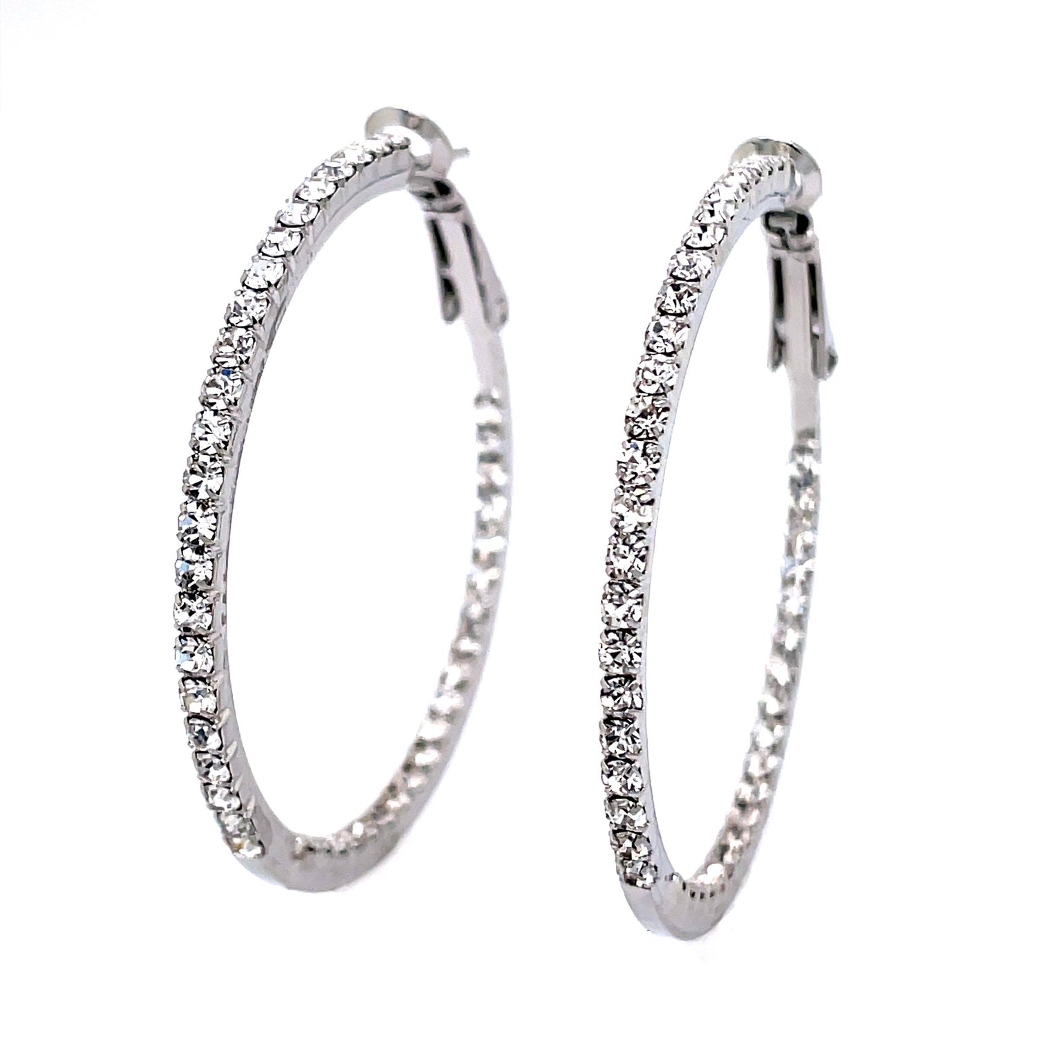 Round Crystal Hoops Collection