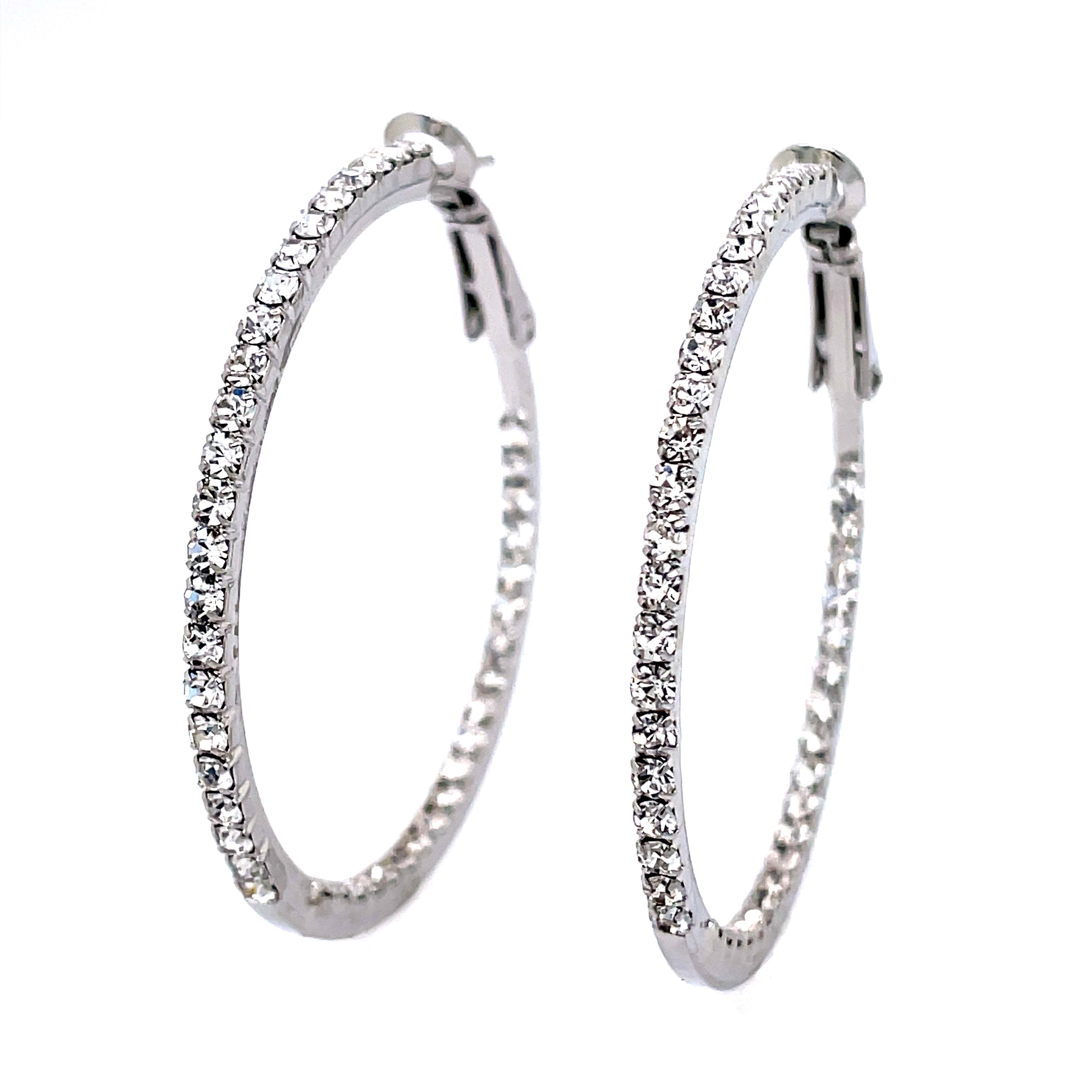 Round Crystal Hoops Collection