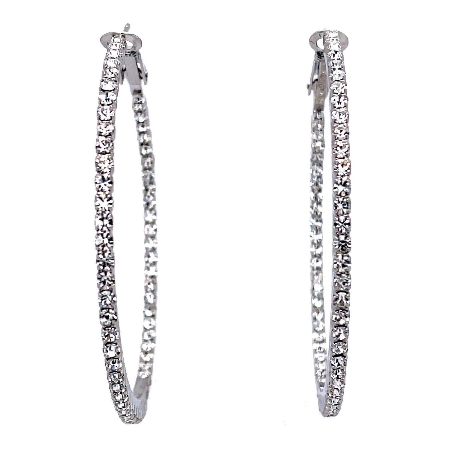 Round Crystal Hoops Collection