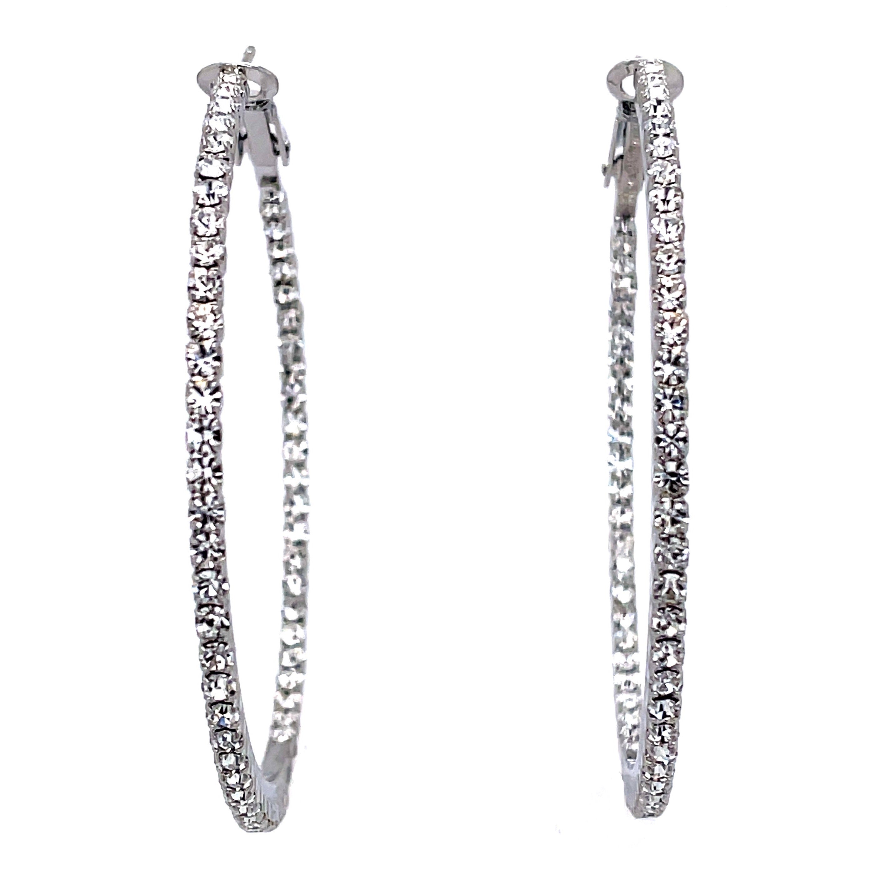 Round Crystal Hoops Collection