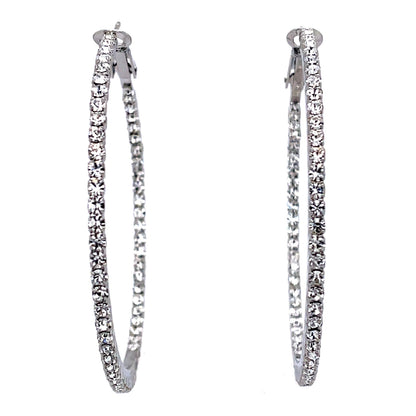 Round Crystal Hoops Collection