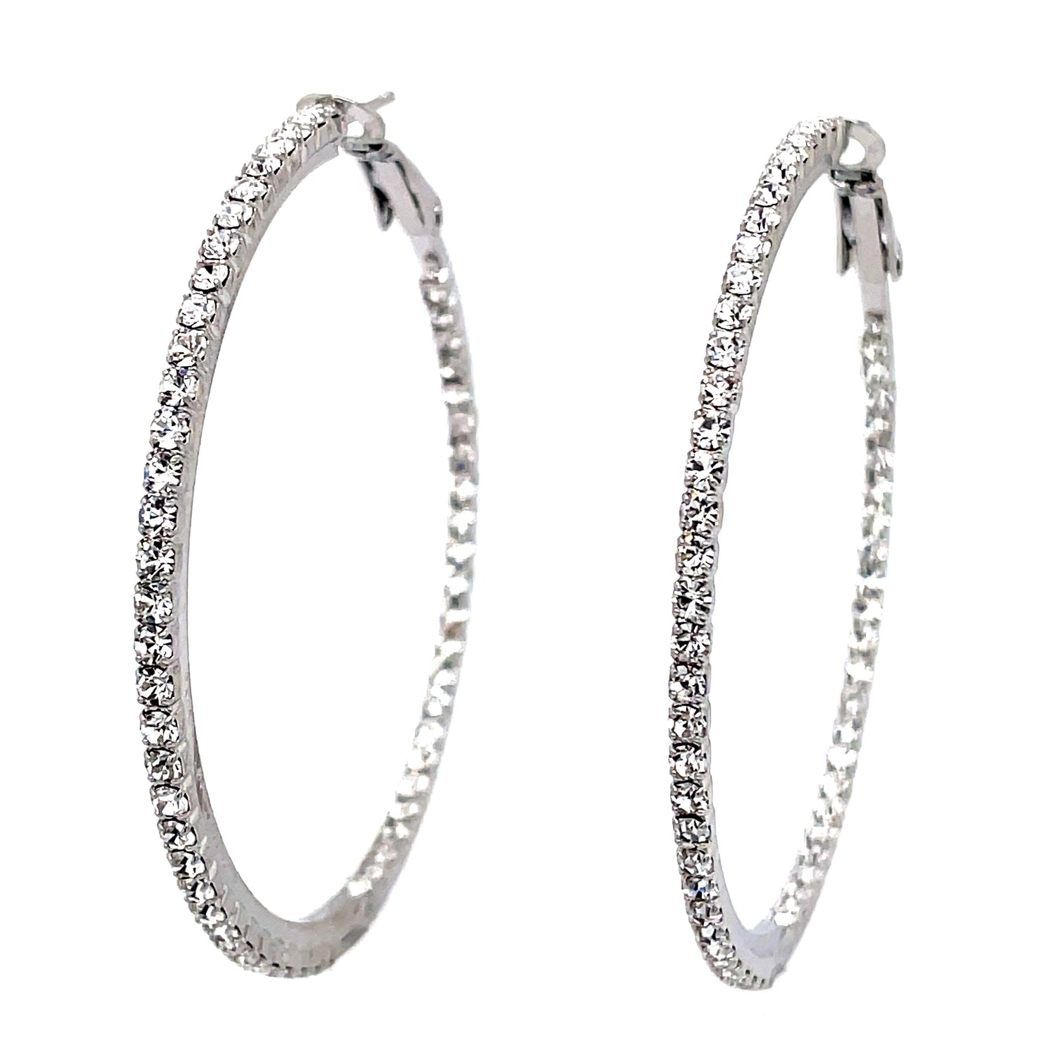 Round Crystal Hoops Collection