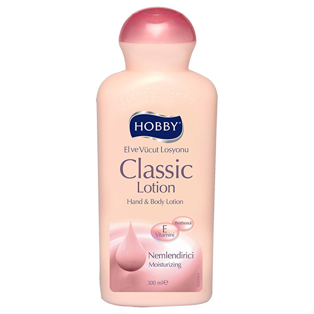 Hobby Classic Moisturizing Hand and Body Lotion - Non-Greasy Hydration with Panthenol &amp; Vitamin E