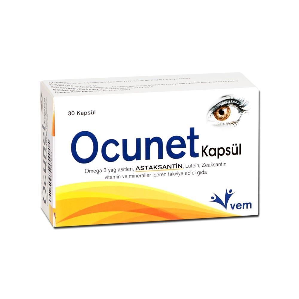 Ocunet Omega 3 Capsules with Lutein &amp; Zeaxanthin - 30 Count