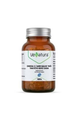VeNatura Omega 3 1600mg Fish Oil Supplement: High EPA &amp; DHA for Heart &amp; Brain Health, Softgels