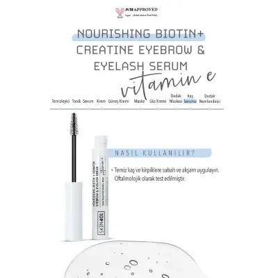 Skin401 Nourishing Biotin + Creatine Eyebrow &amp; Eyelash Serum - Strengthens &amp; Conditions Brows &amp; Lashes