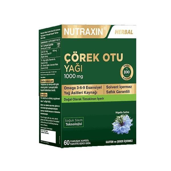 Nutraxin Black Seed Oil 1000 mg Softgels - 60 Count