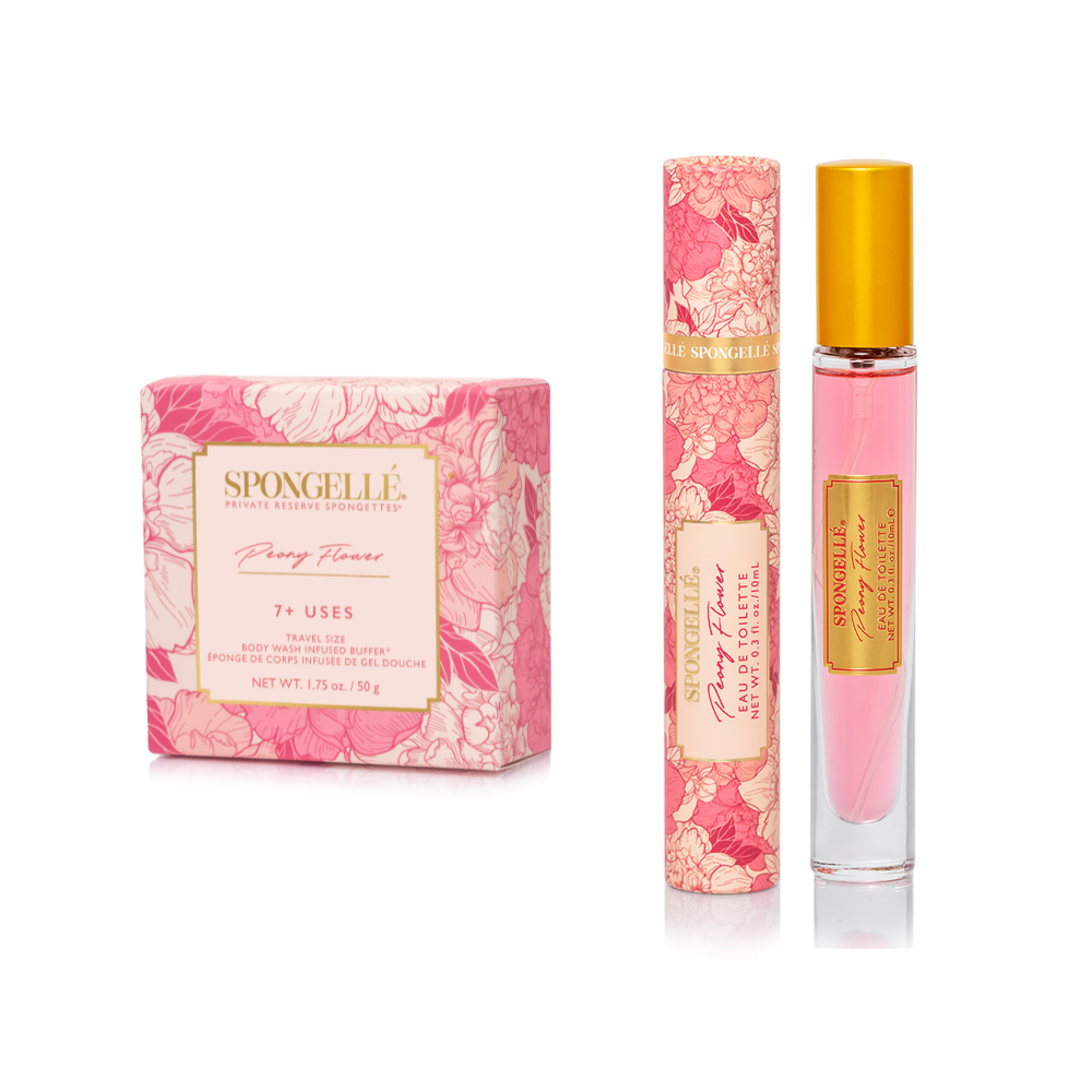 Peony Flower Eau de Toilette &amp; Travel Spongette