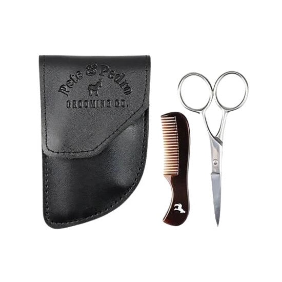 Pete &amp; Pedro Beard Care Comb &amp; Scissors Kit
