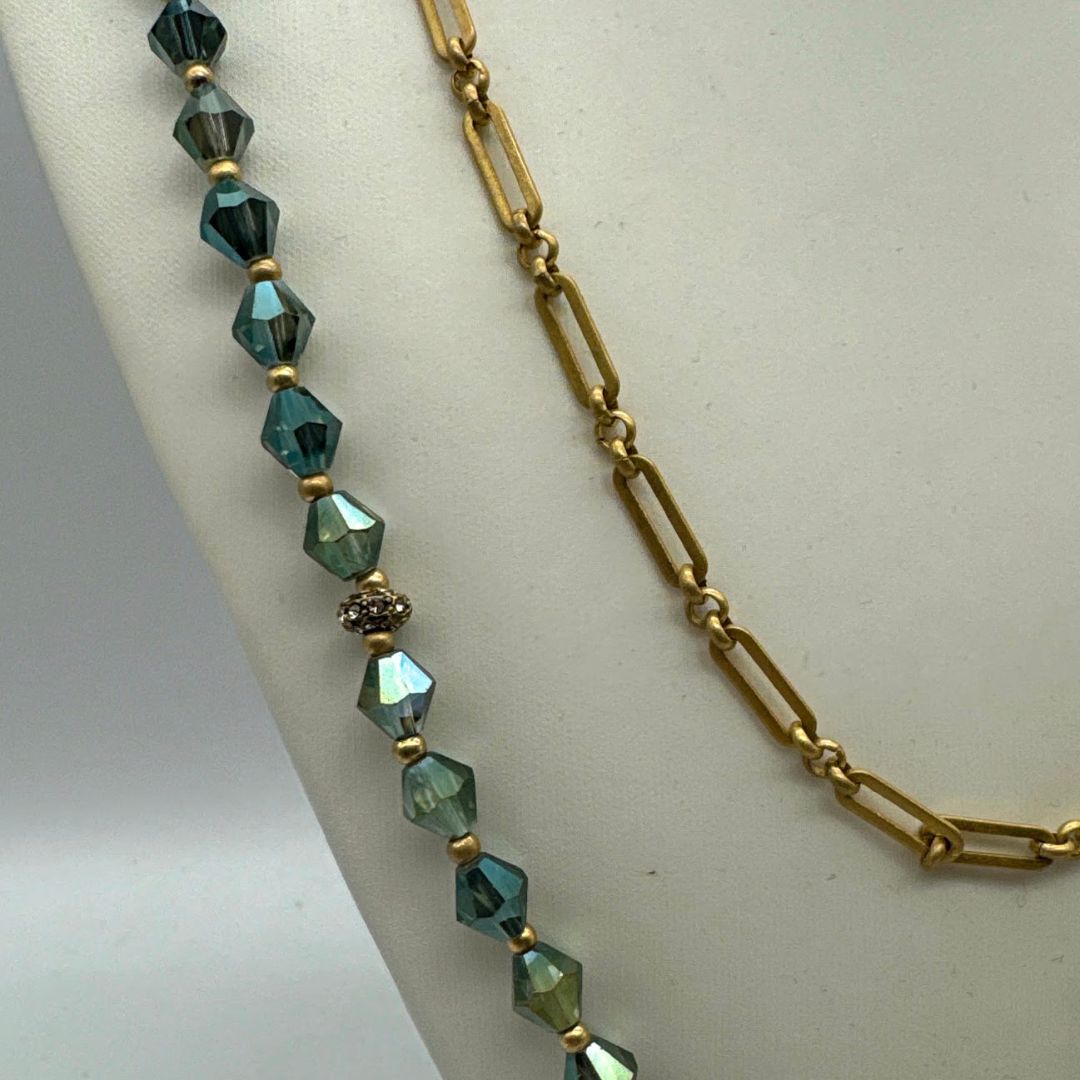 Lonna &amp; Lilly Gold-Tone Two-Row Beaded Long 34in Necklace