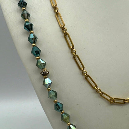 Lonna &amp; Lilly Gold-Tone Two-Row Beaded Long 34in Necklace