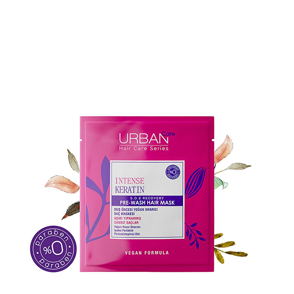 Urban Care Intense Keratin Hair Care Mask - Repair &amp; Nourish Damaged Hair, Vegan &amp; Paraben-Free