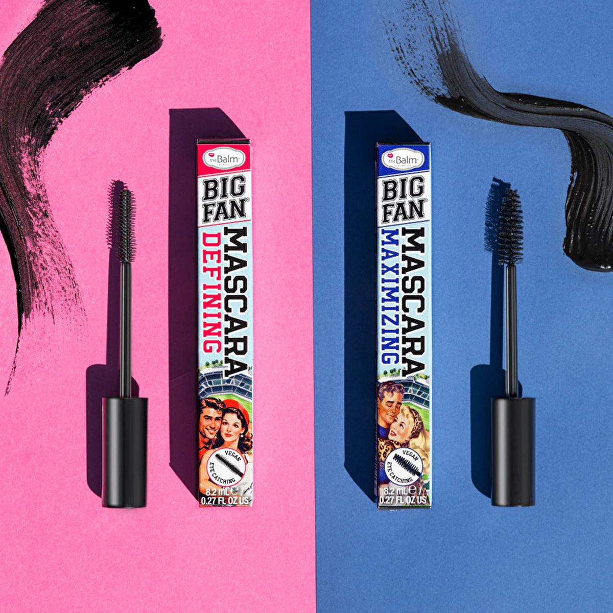 theBalm Big Fan Mascara: Maximizing Volume &amp; Definition, Long-Lasting Formula with Carnauba Wax for Bolder, Thicker Lashes All Day.