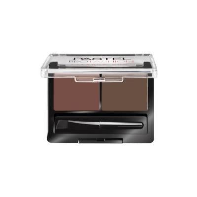 Pastel Eyebrow Makeup Set - Define &amp; Fill Brows - Long-Lasting Eyebrow Powder &amp; Wax Kit - Medium Shade