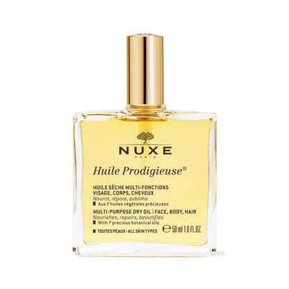 Nuxe Huile Prodigieuse Nourishing Dry Oil for Face, Body, and Hair - Natural, Multi-purpose Skincare &amp; Haircare