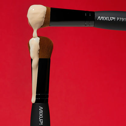 Mixup Vegan Cruelty-Free Foundation Makeup Brush for Liquid &amp; Cream - Soft Touch &amp; Natural Effect Bristles