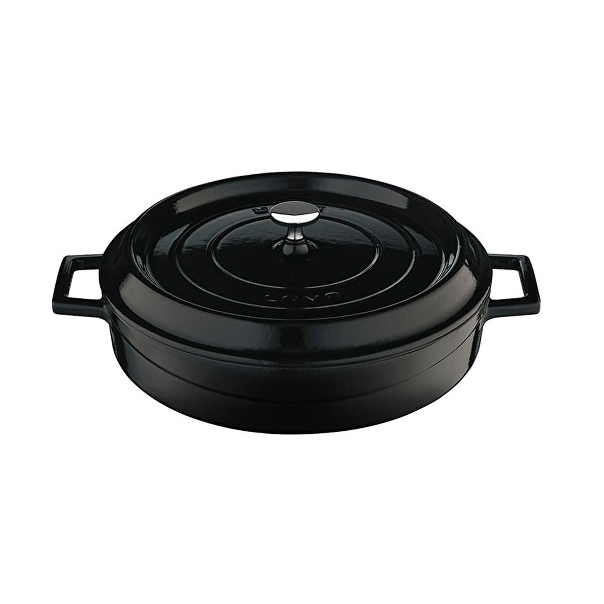 Lava Cast Iron Dutch Oven - 28cm Enameled Casserole Dish, Large Cooking Pot for Even Heat, Durable &amp; Oven Safe